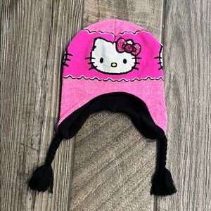 Hello Kitty Pink and Black Kids Winter Hat
